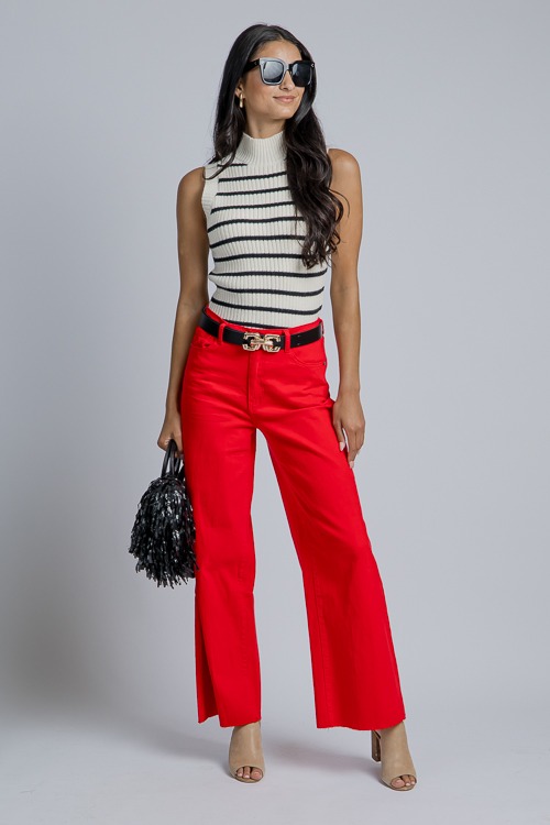 Raw Hem Wide Leg Pants, Red - 4K7A2275h for top.jpg